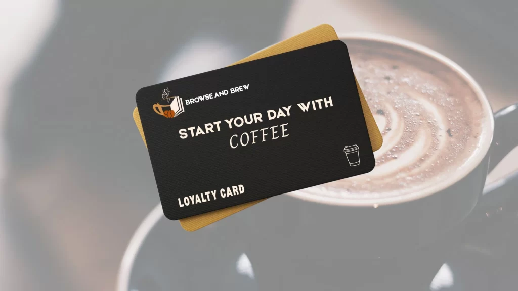 Loyalty card at browse and brew